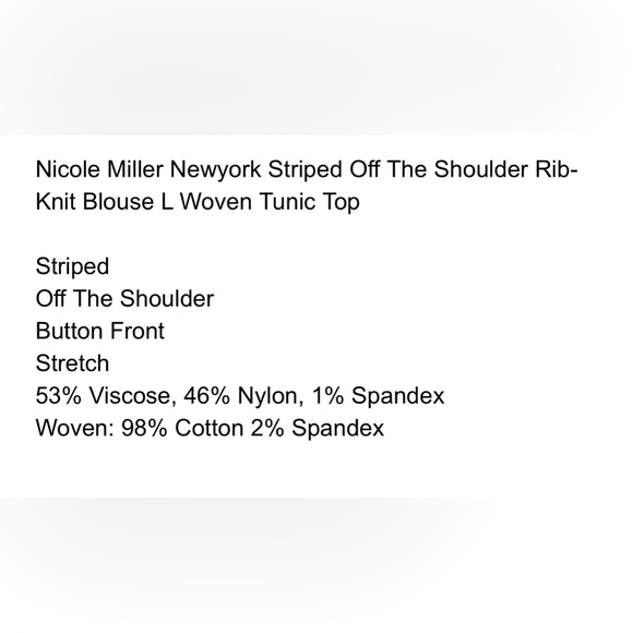 Nicole Miller New York off the shoulder ribbed blouse - Picture 11 of 11